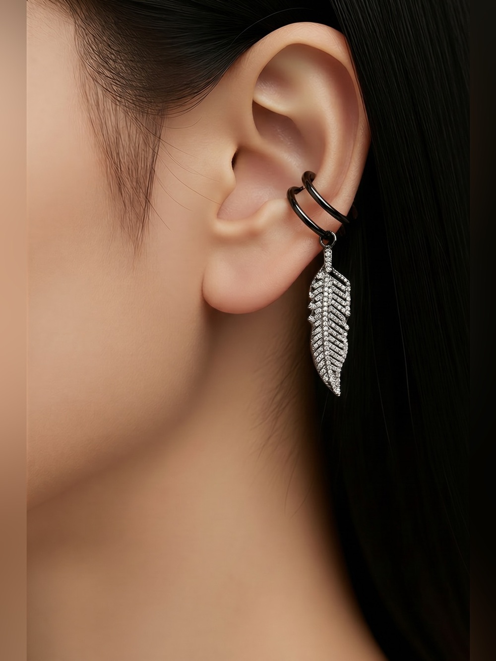 Feather Earlobe Ring